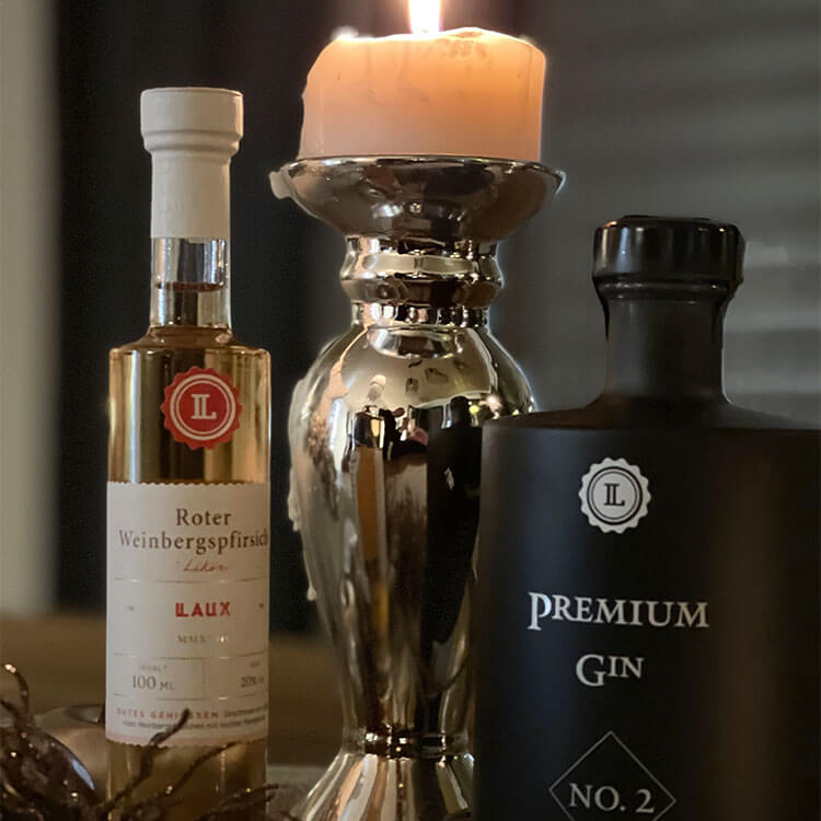 Premium Gin Bergpfirsich Longdrink Pfirsich Smash 