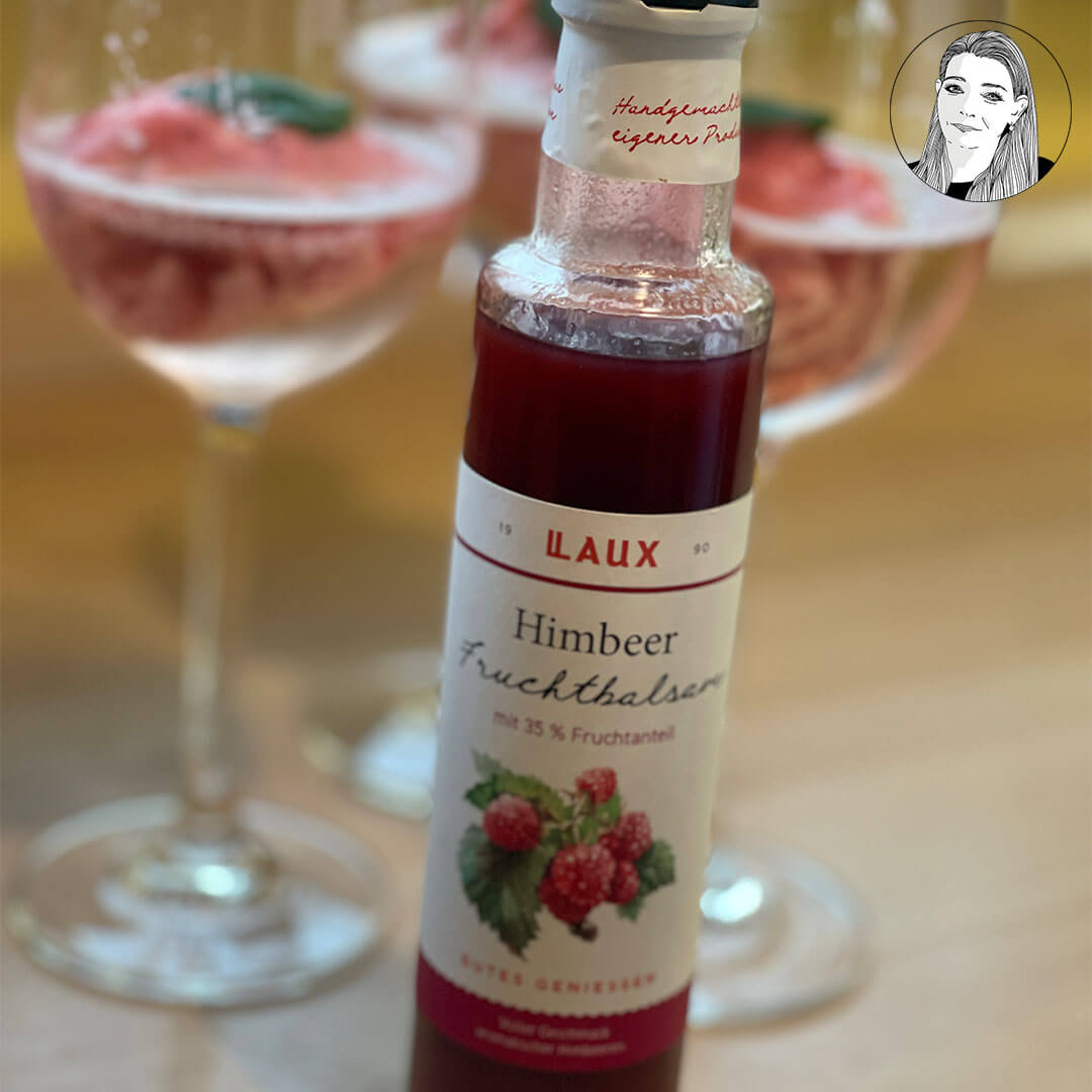 Gebalmtes Himbeersorbet