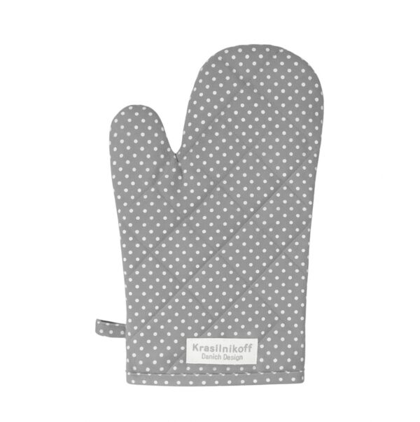 Krasilnikoff Ofenhandschuh „Dots“ grau
