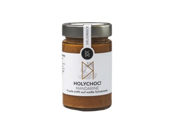 Deligreece: Holychoc! Mandarine 
Frucht trifft auf weiße Schokolade 
240g