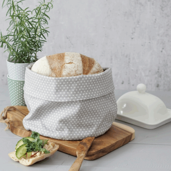 Krasilnikoff Brotkorb „Dots“ grau – Bild 2