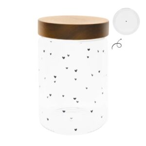 Bastion Collections: Vorratsglas Herz, Groß mit Holzdeckel
