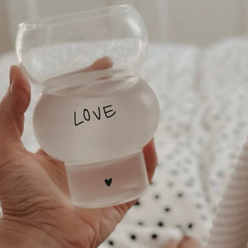 Eulenschnitt Double Bubble Glas Love – Bild 2