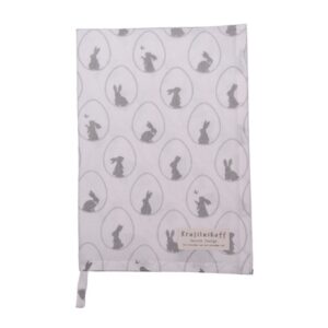 Krasilnikoff Geschirrtuch Bunnies all over weiß