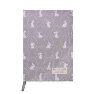 Krasilnikoff Geschirrtuch Bunnies Allover grau