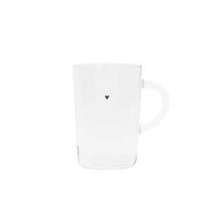 Bastion Collections Teeglas mit schwarzem Herz